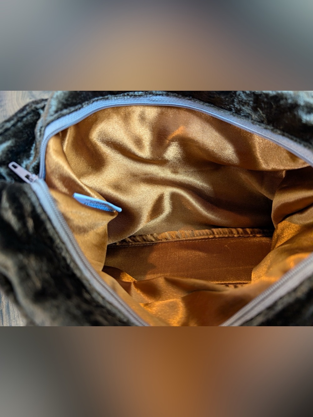 Two’s Company Women’s Purse and Matching Scarf Velvet Satin Brown Neutral Floral - Picture 8 of 15